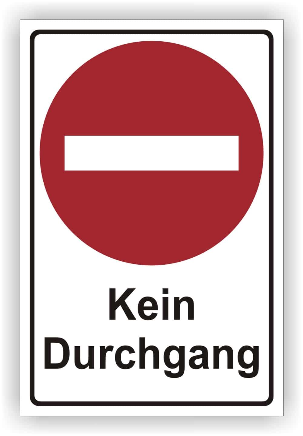 Schild- Kombischild -Kein Durchgang- Print-Engel